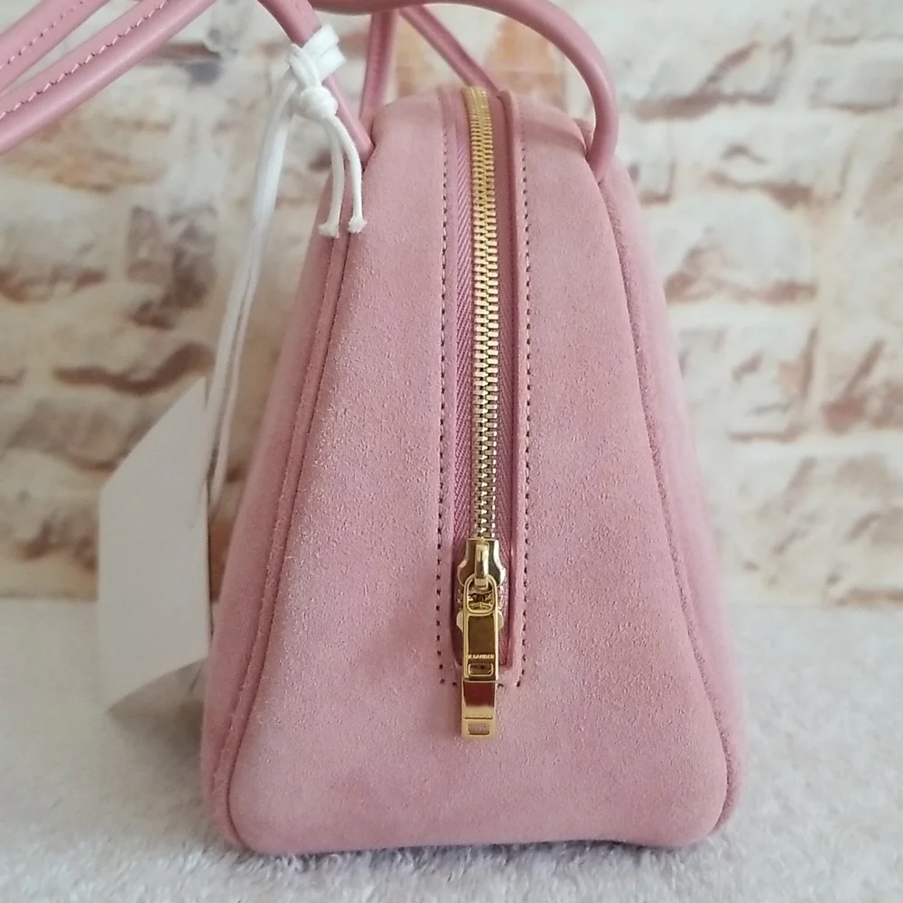 New Jil Sander Dome Medium Suede Crossbody Bag. - Picture 6 of 15